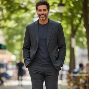 Christian Dior Monsieur Blazer 40R Grey Blue Pinstripe USA Made EUC Dior1